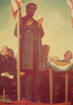 Norman Rockwell : Abraham Delivering the Gettysburg Address